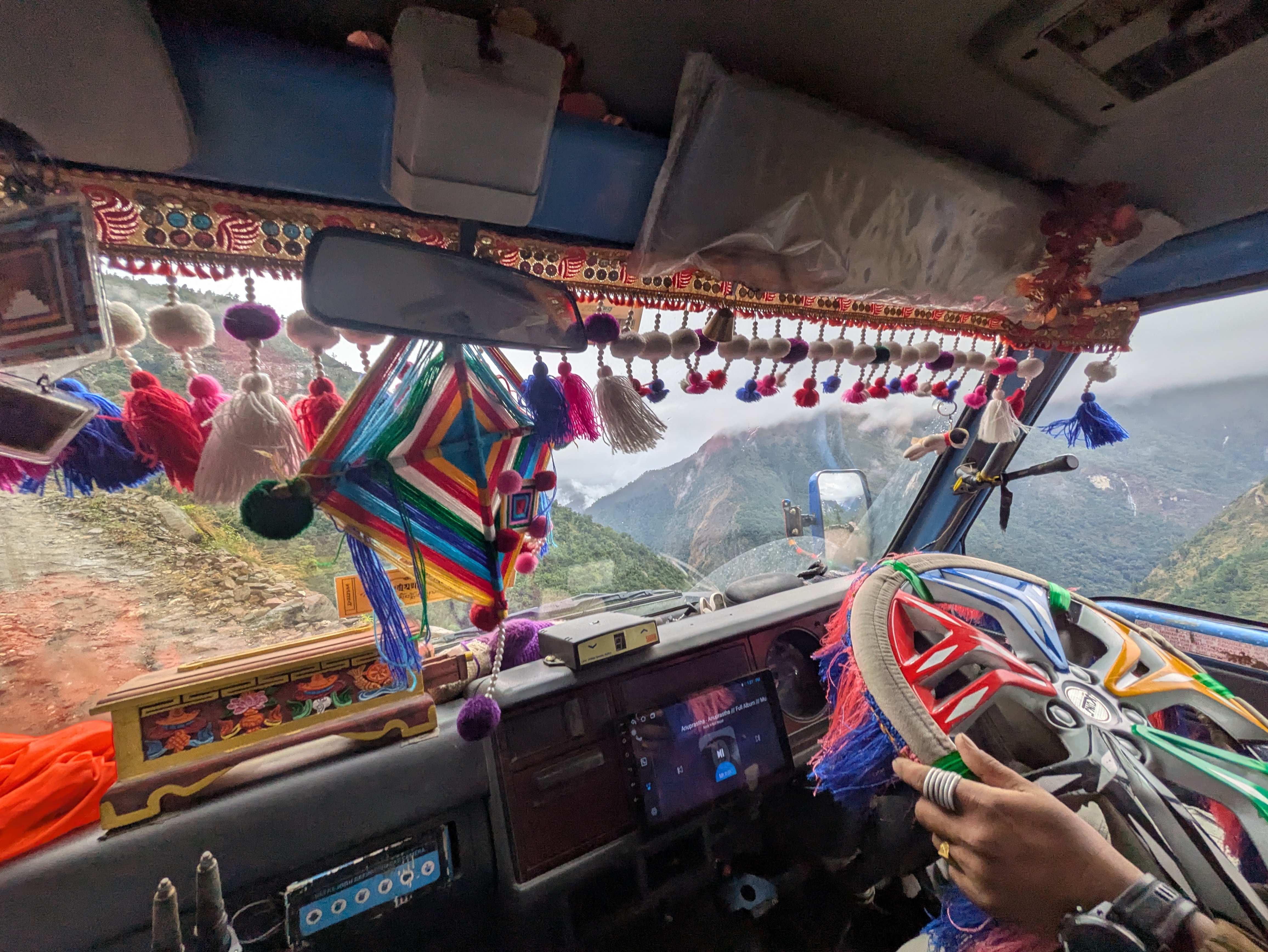 L’intérieur du camion